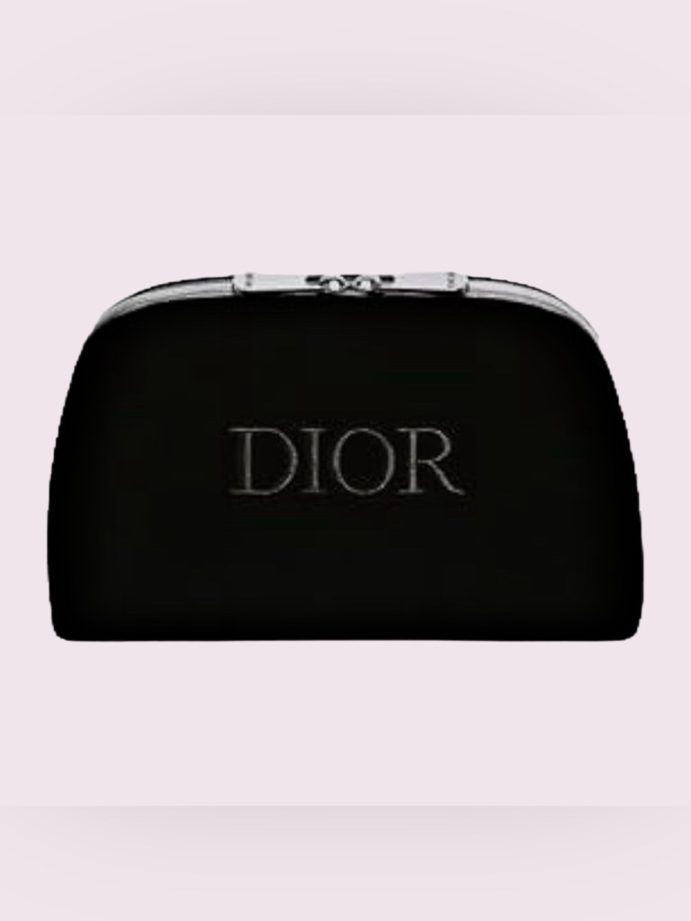 Black-Silver (Velour) Dior Beauty Cosmetic-Makeup Bag